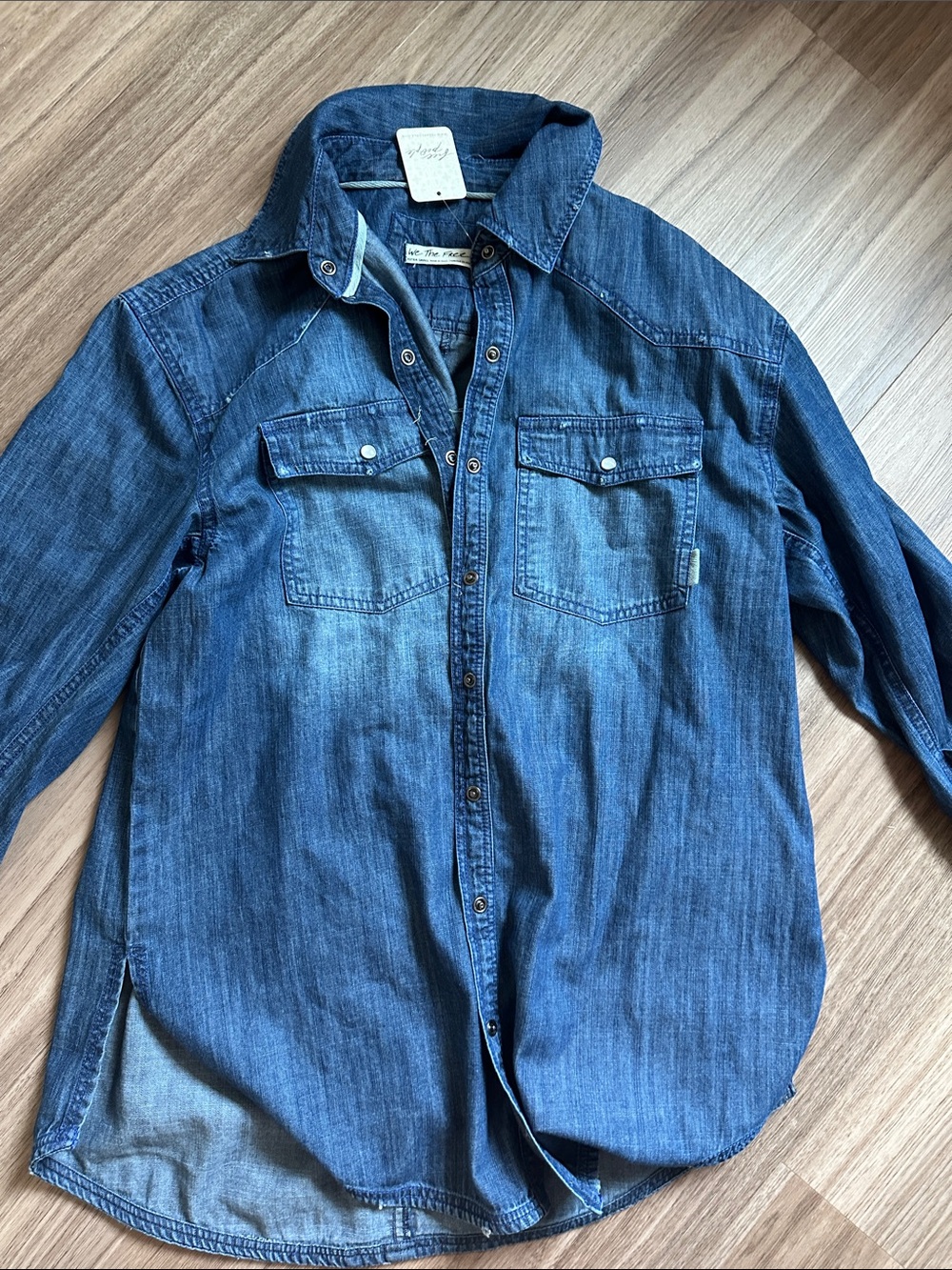 Denim Button-Up Shirt - Classic Blue